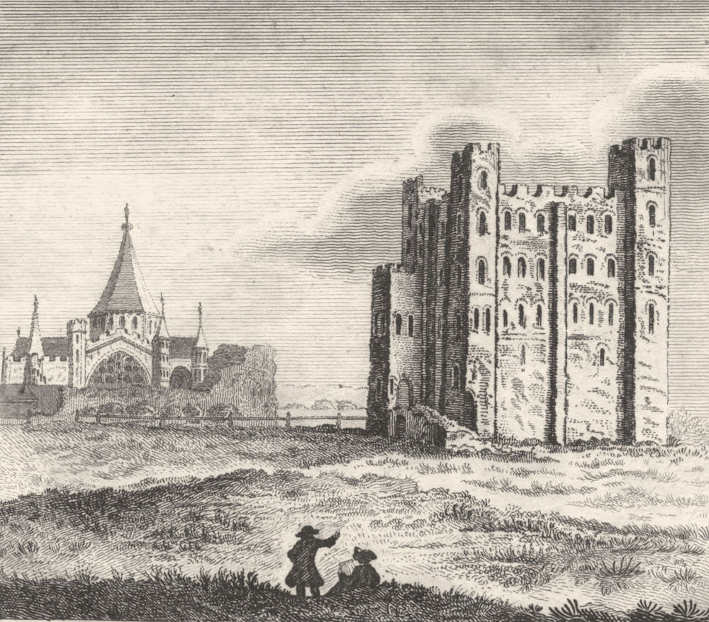 KENT. Kent. Set. Prospect Canterbury Etc. Rochester Castle . Copperplate. 1804